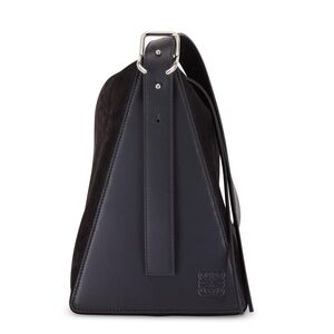 Loewe Large Berlingo Black Suede Bag